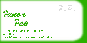 hunor pap business card